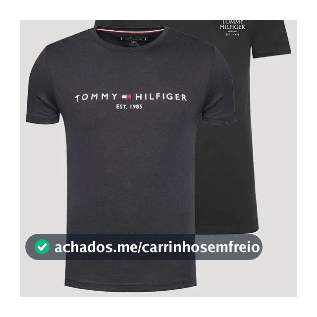 Kit Camisetas Tommy Hilfiger Core/stack Azul Marinho/preta Azul Marinho/preta S/p