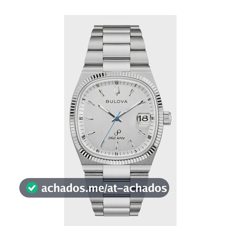 Bulova 96b444 Relógio Masculino Super Sevilha 38mm 3atm Prateado Branco