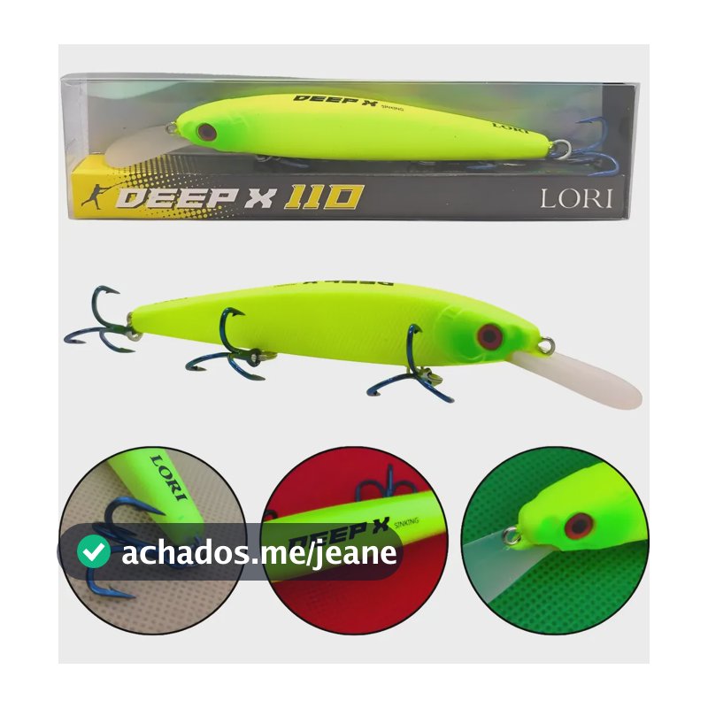 Isca Artificial De Fundo Para Tucunaré - Deep X 110 Cor Lima Lima