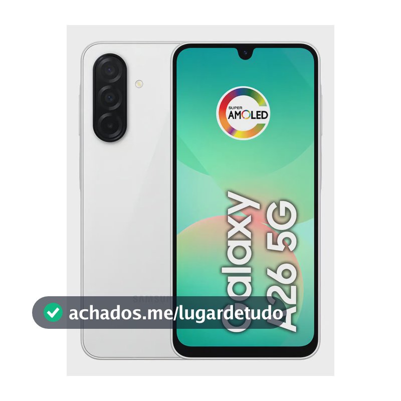 Celular Samsung Galaxy A26 5g 256gb, 8gb Ram, Câmera De 50mp, Ip67, Tela Super Amoled 6.7 , Nfc - Branco
