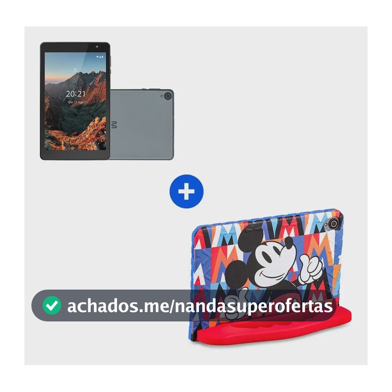 Tablet Infantil Mickey Wi-fi 6gb Ram 64gb Tela 8 Pol. Nb438 Azul