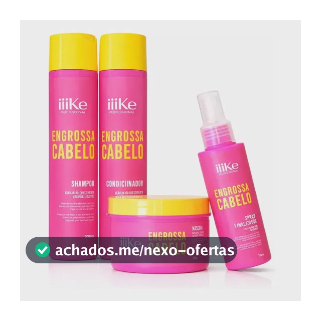 Kit Ilike Engrossa Cabelo Crescimento Capilar Completo