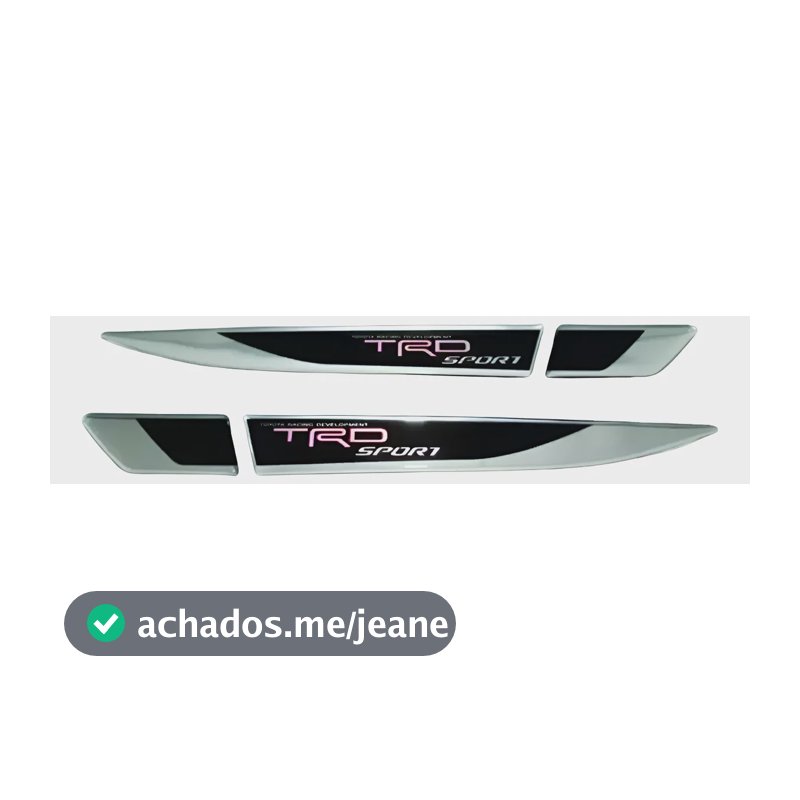 Emblema Aplique Lateral Trd Sport Decorativo Resinado (par)