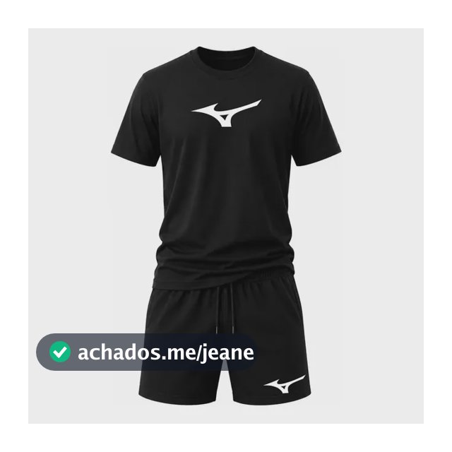Kit Camiseta Masculina+short Tectel Esportes Academia Mizun