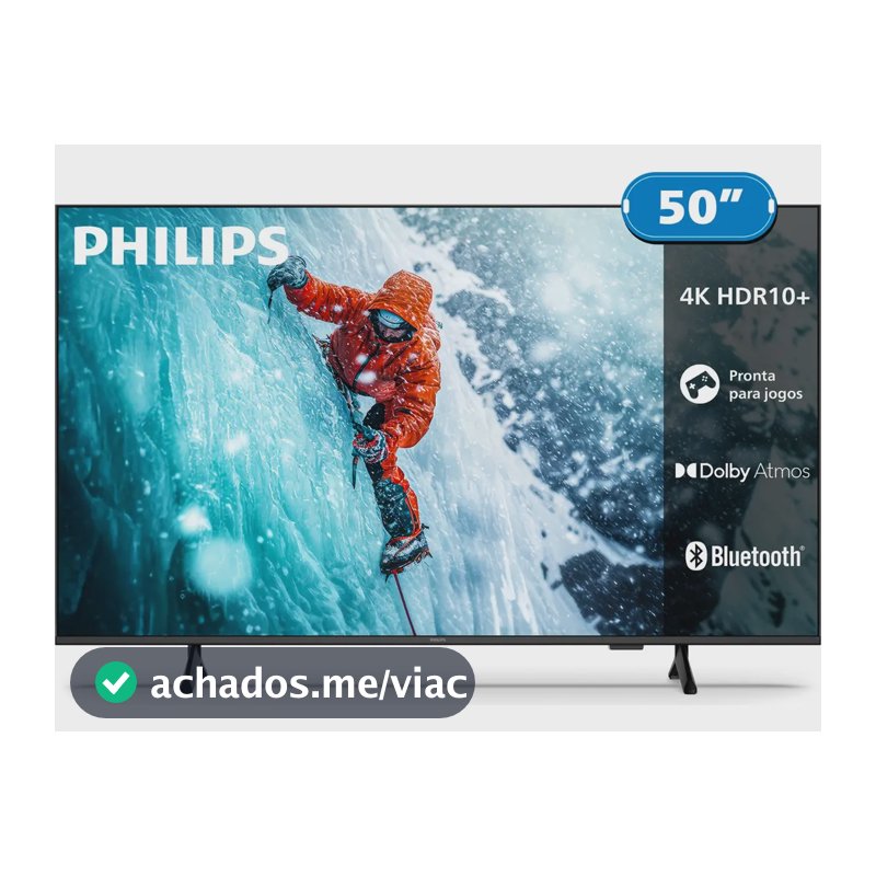 Smart Tv Philips 50 4k 50pug7300 Comando De Voz Bluetooth