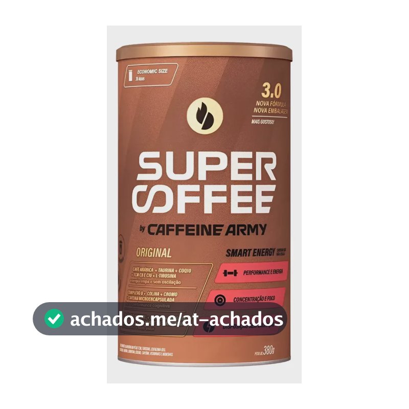 Suplemento en pó Caffeine Army Supercoffee Economic Size Cafeína de SuperCoffee sabor original x 380g