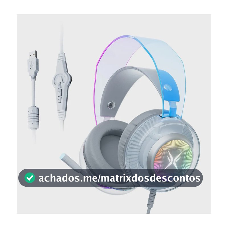 Fone De Ouvido Headset Gamer 7.1 Rgb G5 Cor Prateado Para PS3/PS4/PS5/PC Com microfone heatset gamer fone ouvido computadorJogo