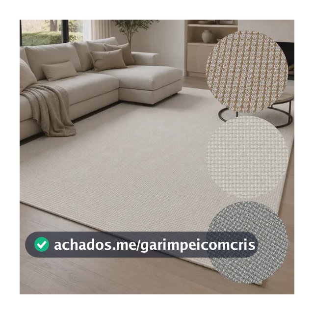 Tapete 200x150 Antiderrapante Sala Quarto Grande Algodão