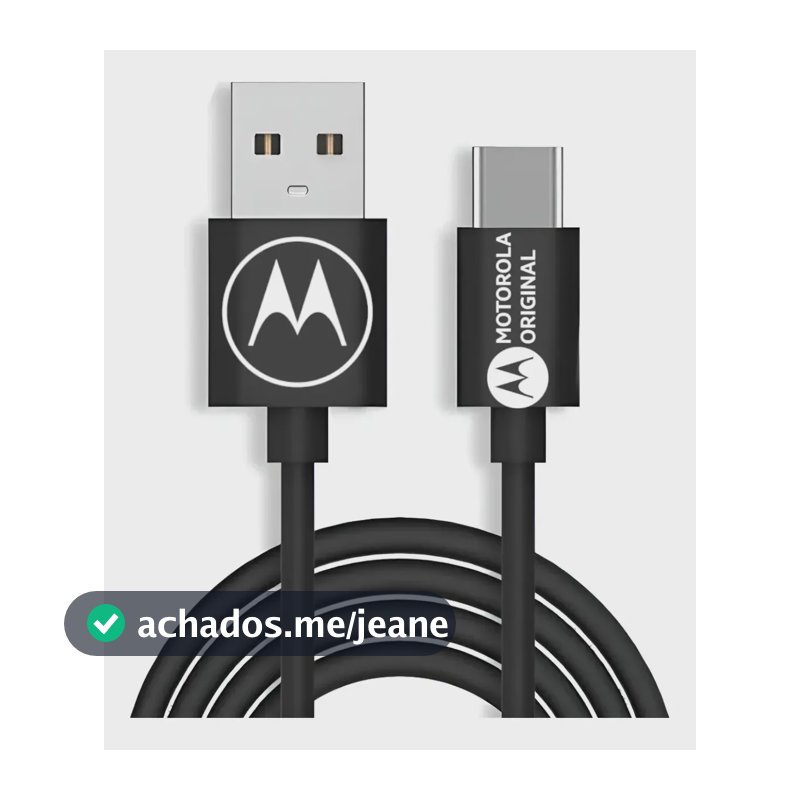 Cabo Original Motorola Turbo Power 50w Tipo C Sem Embalagem Cinza-escuro