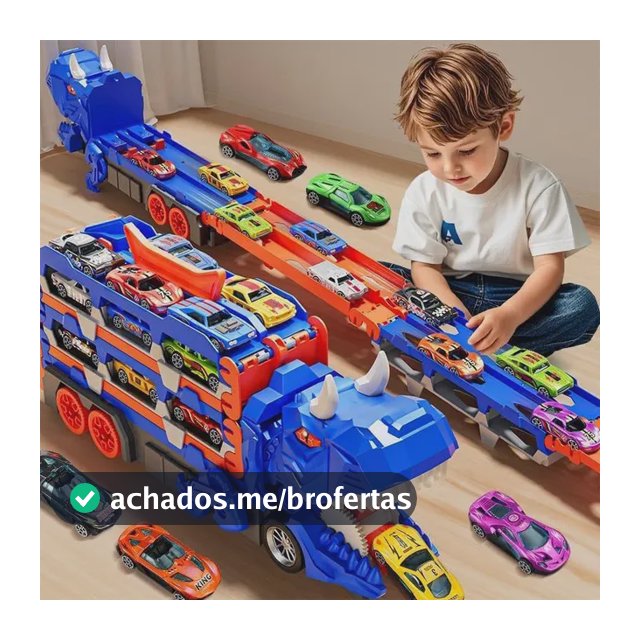 Caminhão Dinossauro Engolidor De Carrinhos Kit 6 Carrinhos Azul