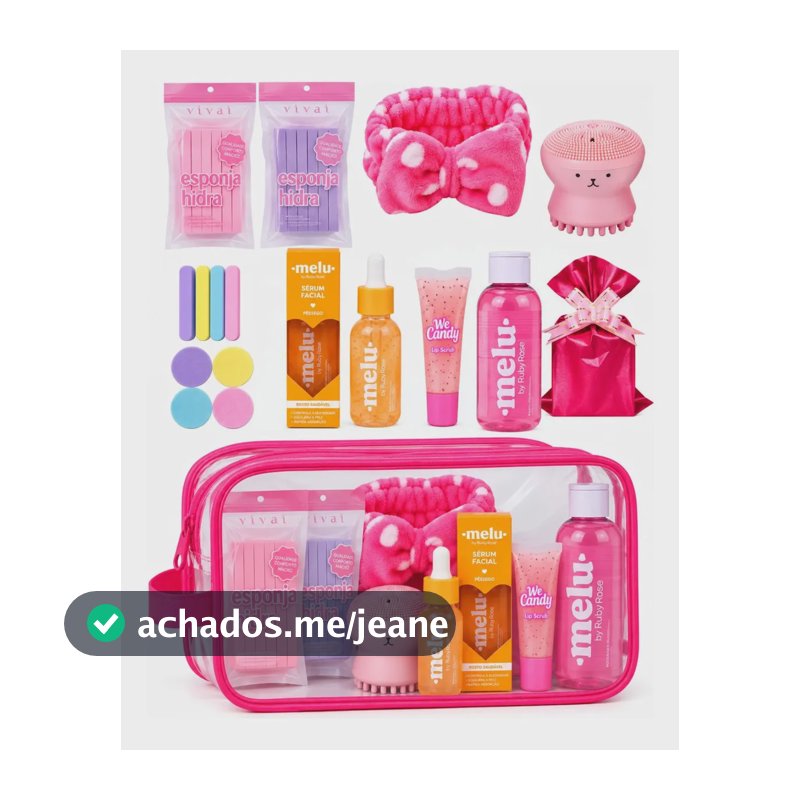 Kit Skincare Completo Adolescentes Presente Menina Melu Ruby