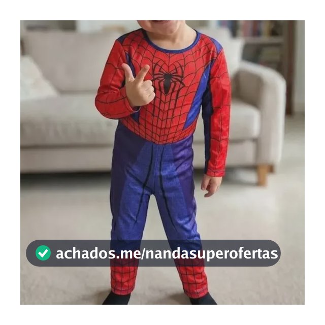 Roupa Infantil Fantasia Do Homem Aranha Longa C/ Enchimento Vermelho P Serve De 1 A 2 Anos