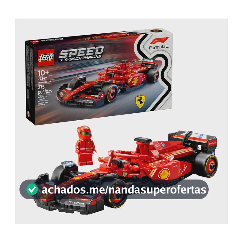 Lego 77242 Speed Champions Ferrari Sf24 F1 Quantidade de peças 275