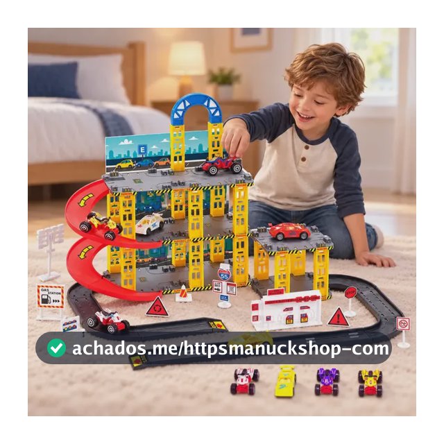 Pista De Carrinhos Brinquedo Infantil Corrida Lava Rápido Colorido