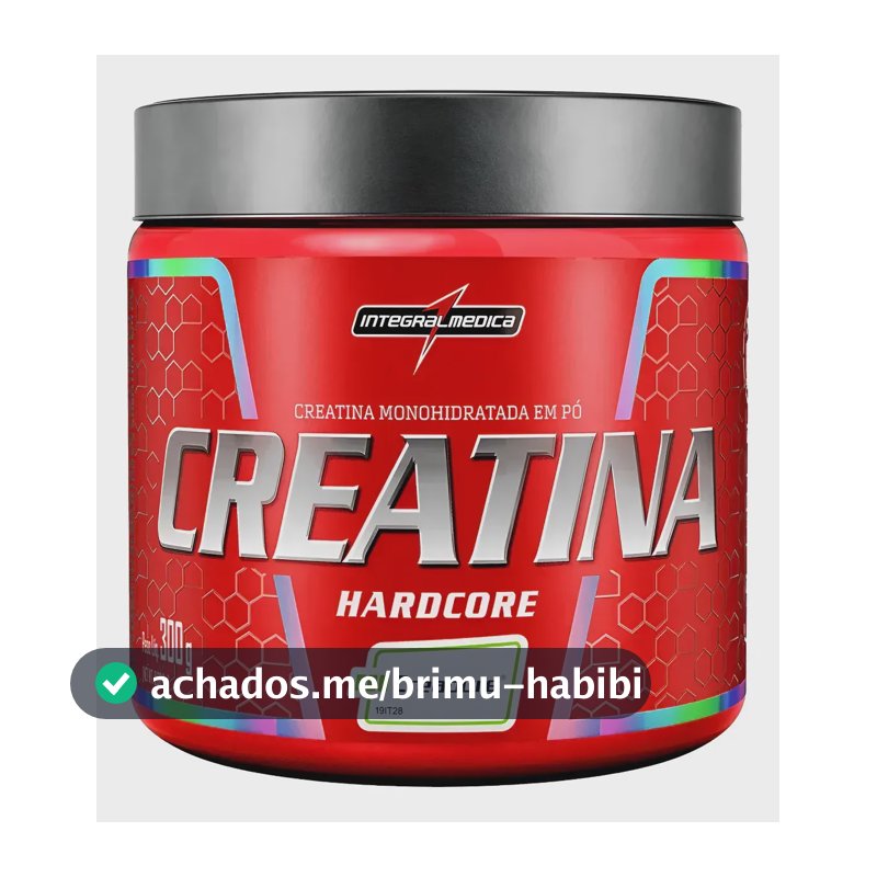Creatina Hardcore Creapure Integralmédica 300g Sem Sabor