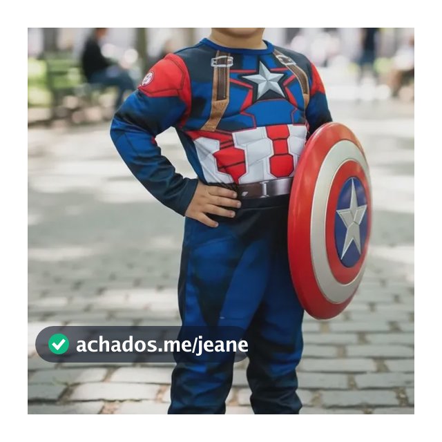 Fantasia Capitão America Longa C/enchimento,escudo,mascara
