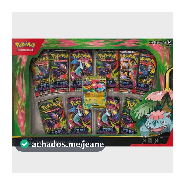 Box Pokémon Mega Venusaur Ex - Fogo Fantasmagórico