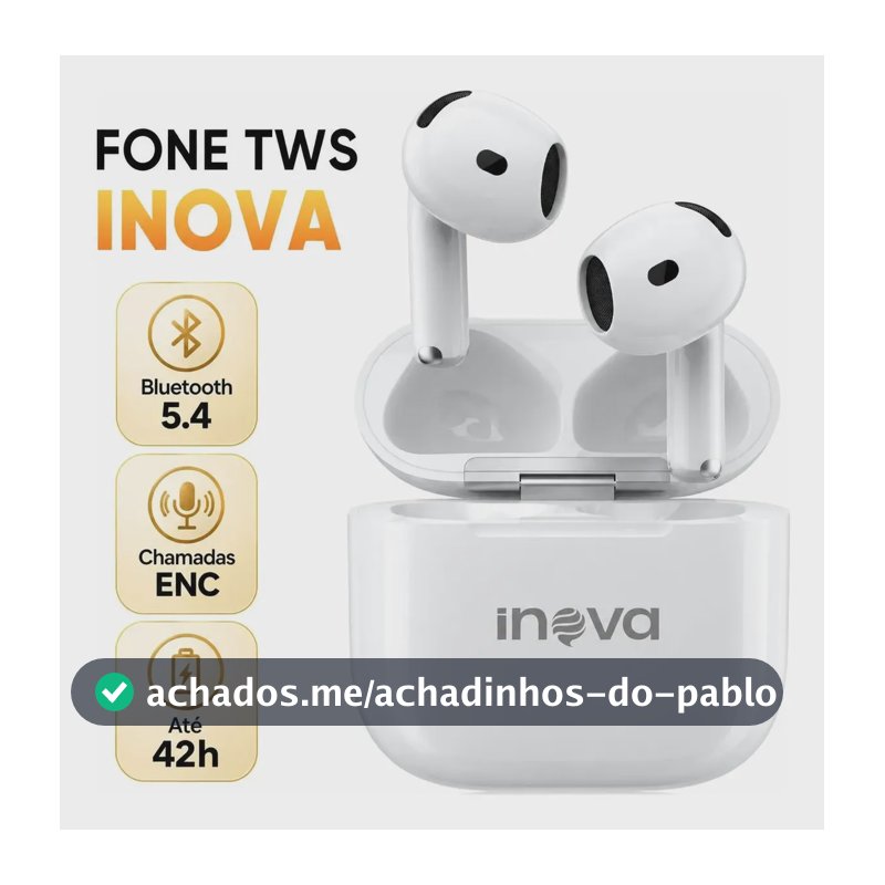 Fone De Ouvido Bluetooth Sem Fio Tws Para Todos Os Celulares Branco