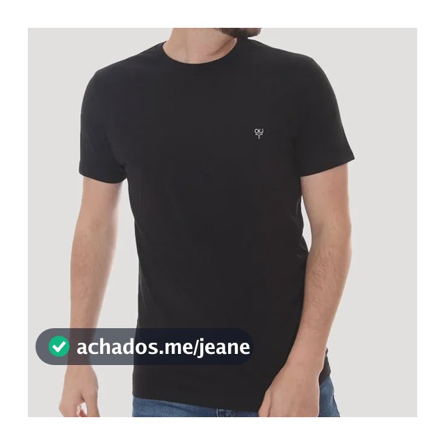 Camiseta Calvin Klein Jeans Light Omega Logo Preta Original