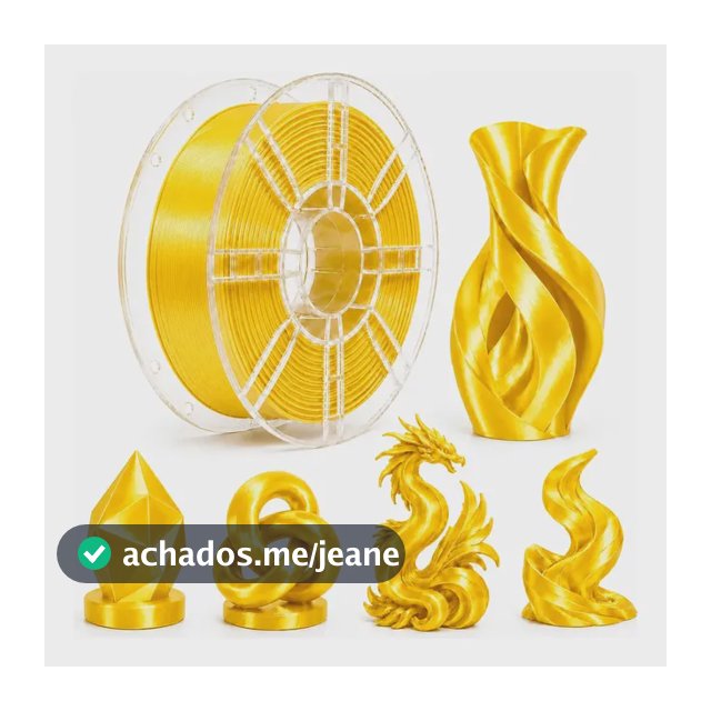 Filamento Pla Silk Sol3d 1kg 1,75mm Brilho Sedoso 3d Amarelo Ouro