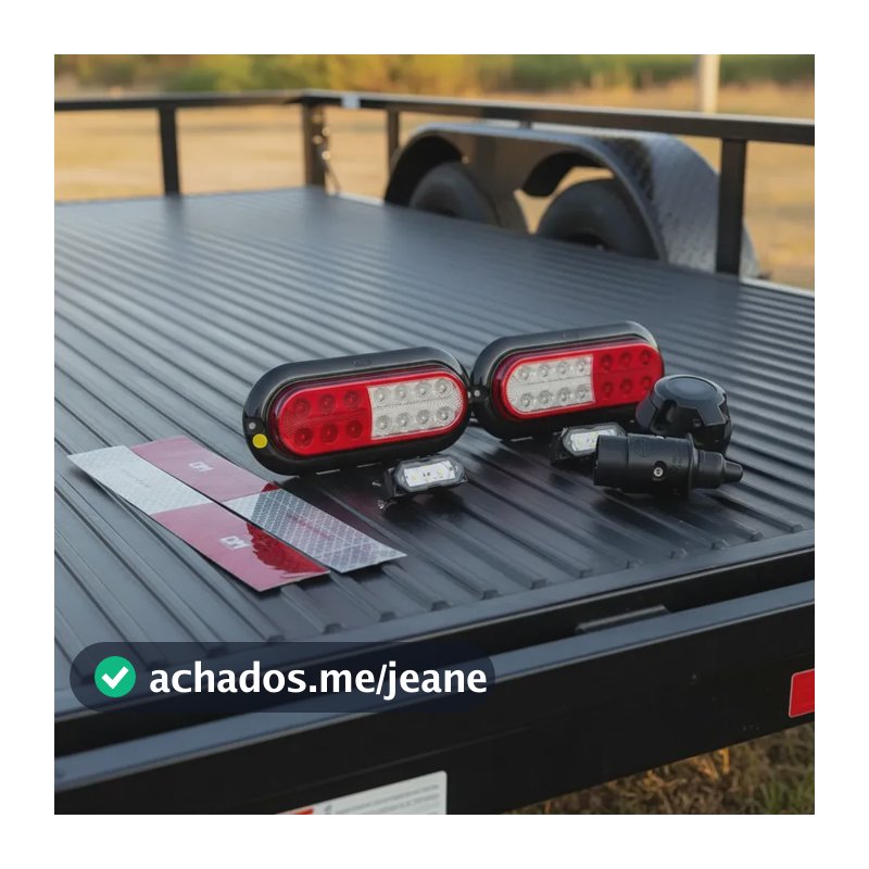 Kit Sinaleira Carretinha Marte Luz Plac Faixa To Macho Femea Ambos Lados Branco