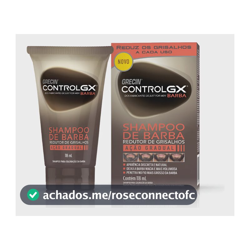 Grecin Control Gx Shampoo De Barba Redutor Grisalhos 118ml -