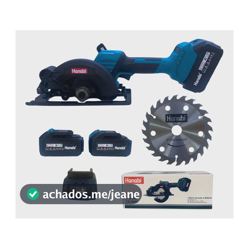 Serra Circular Sem Fio Brushless Profissional 2 Baterias 21v 127/220v
