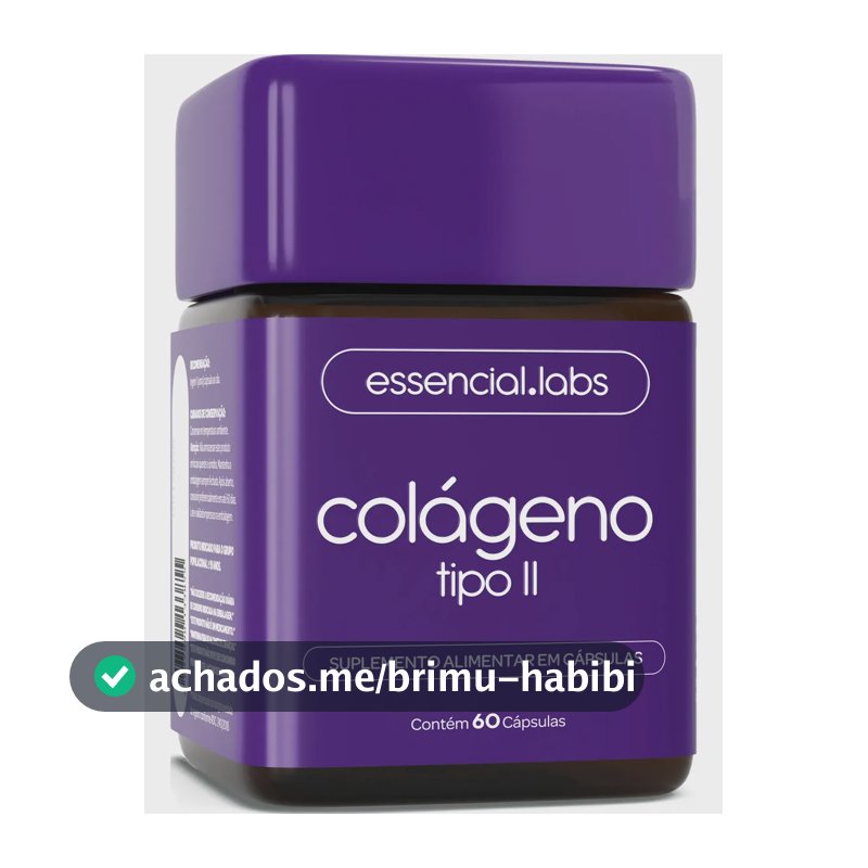 COLÁGENO TIPO 2 com 45mg - Fórmula Exclusiva com Máxima Concentração e Biodisponibilidade - 60 Cápsulas