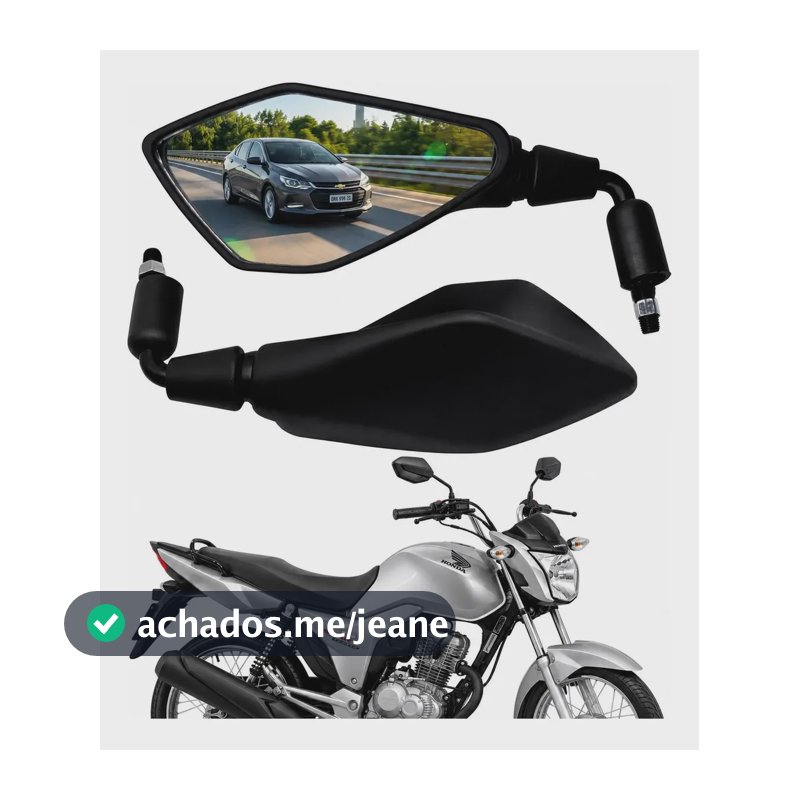 Par Espelho Retrovisor Kawasaki Z400 Haste Curta Fixo Honda