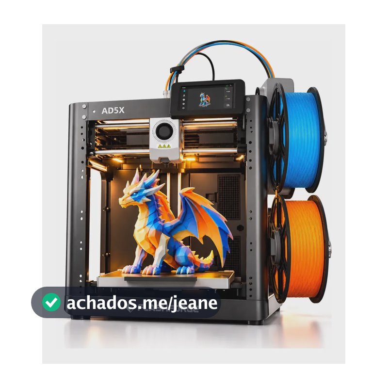 Impressora 3d Flashforge Ad5x Preto Impressão 4 Filamentos 127v Preto