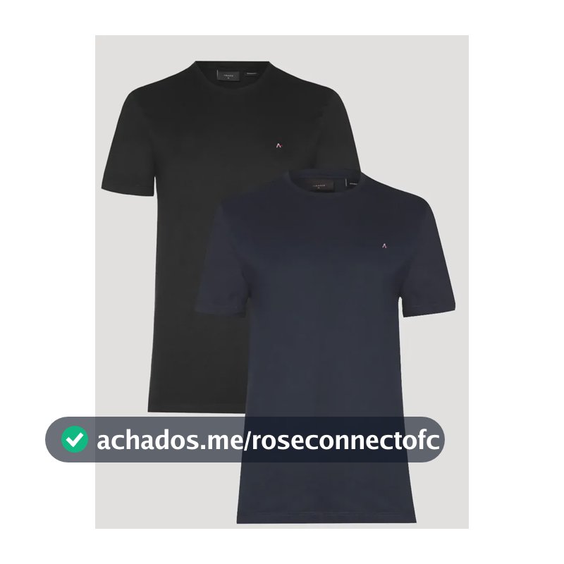 Kit Camisetas Aramis Basic Lisa Preta/azul Marinho Preto/azul Marinho M/m