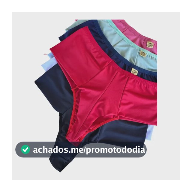 Kit 5 Calçola Fio Duplo Pala Dupla Lingerie Calça Reforçada