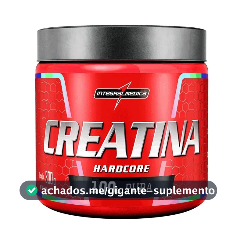 Creatina Integralmédica Monohidratada Hardcore em pó Sem sabor x 300g
