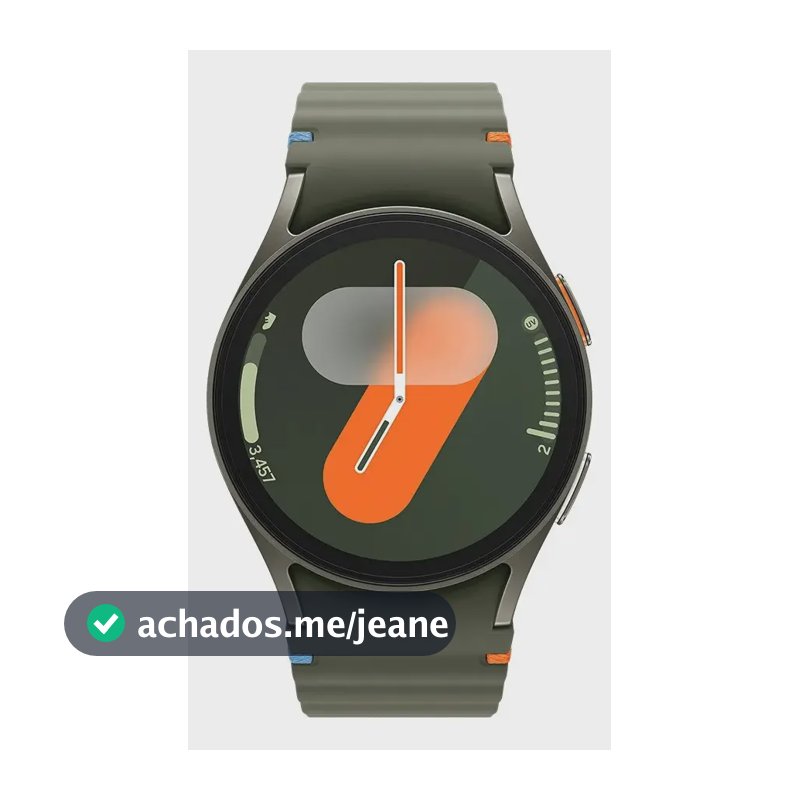 Samsung Galaxy Watch7 Smartwatch 40mm Bt Galaxy Ai Caixa Verde Pulseira Verde Bisel Verde Desenho da pulseira na