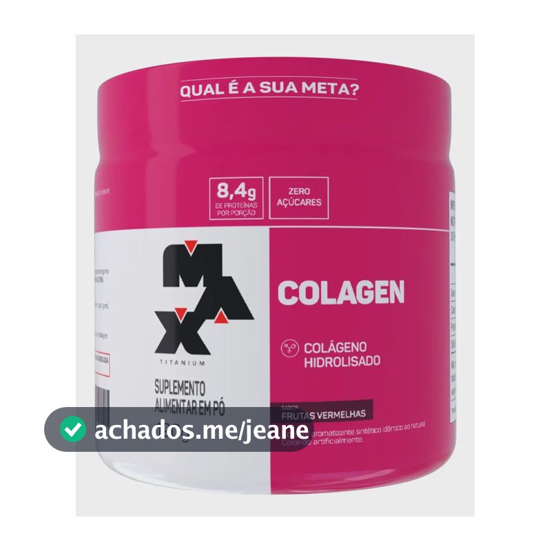 Collagen 120g | Max Titanium Sabor Frutas vermelhas