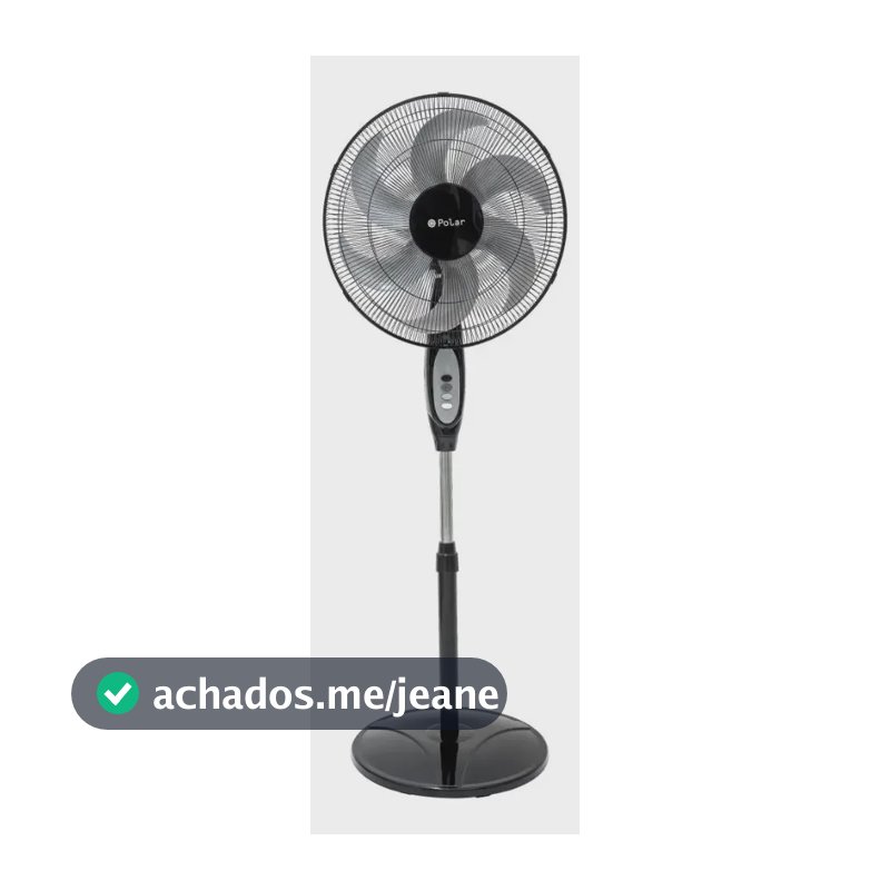 Ventilador De Coluna Polar Maxi Turbo Preto Com 6 Pás 40 Cm Material das pás Plástico
