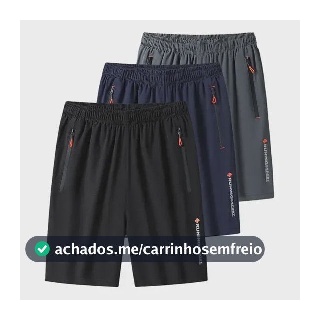 Kit 3 Bermudas Dry Fit De Alto Padrão Para Academia