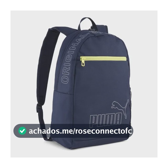 Mochila Puma Phase Ii Puma Azul Estampa Puma (logo E Texto)