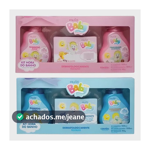 Kit Hora Do Banho Muriel Baby Shampoo Condicionador Sabonete