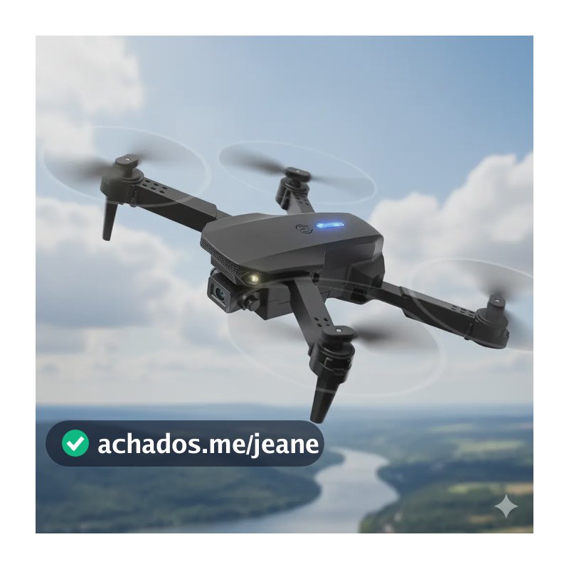 Drone Profissional Com Câmeras 4k Hd Bateria Cor Preto Controle Remoto Profissional Iglesias Utilidades