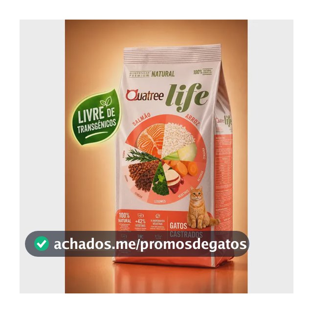 Ração Quatree Life Premium Especial Para Gato Castrado 10kg