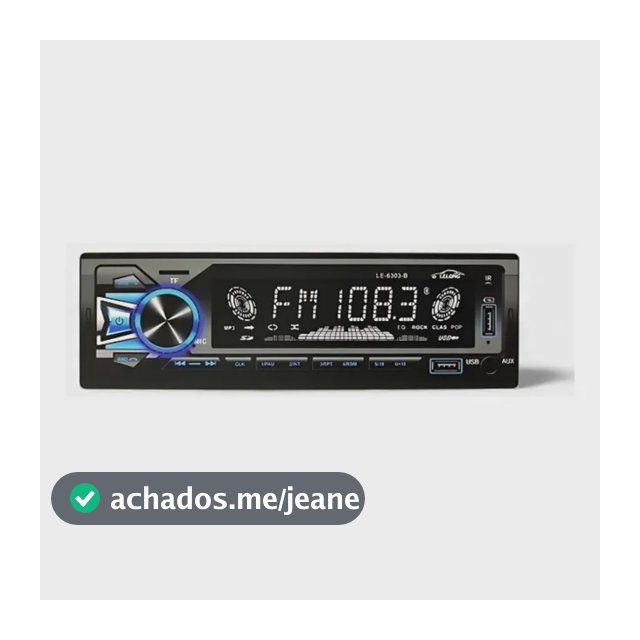 Som De Carro Tipo Pione E Soni Radio Com Bluetooth Led 7 Cor