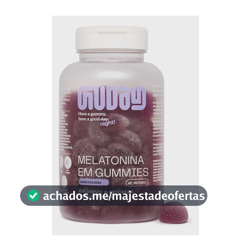 Melatonina Guday Sabor Uva Roxa 60 Gomas Vegano