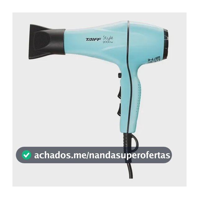 Secador de Cabelo Taiff 2000W Stylle Azul Tiffany