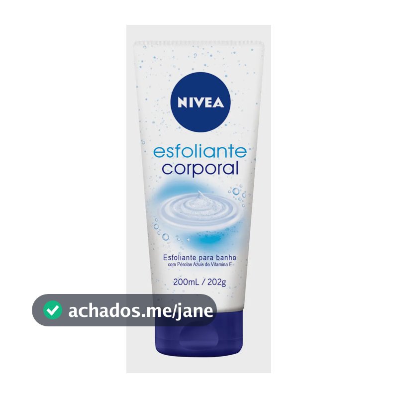 NIVEA Esfoliante Corporal para Banho 200ml, Esfoliação Suave, Remove Impurezas, Renovação Celular, Pele Uniforme e Macia