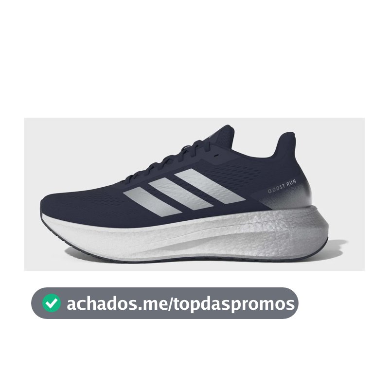 Tênis Masculino Boost Run adidas Azul Liso 42 Br