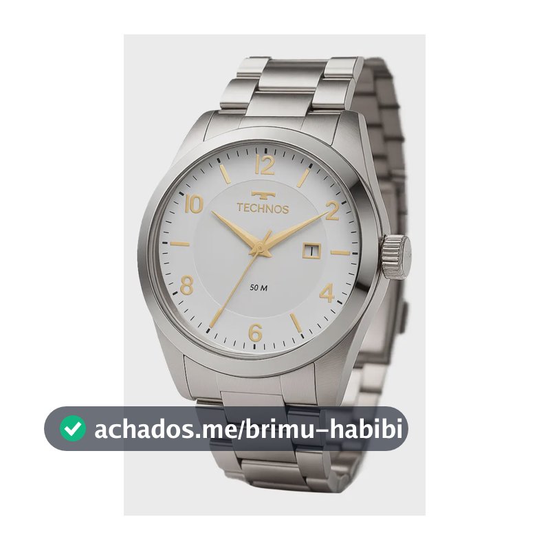 Relógio Technos Masculino Steel Prata Quartz Aço Inox Com Calendário