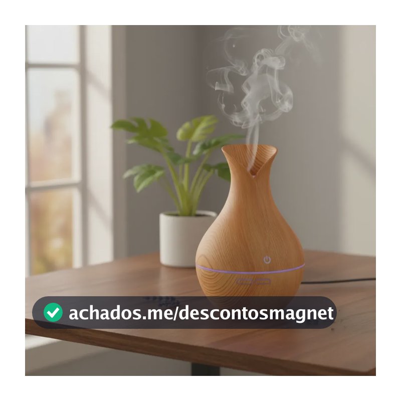 Difusor Umidificador De Ar E De Ambiente Aromatizador/ Clima Madeira Clara
