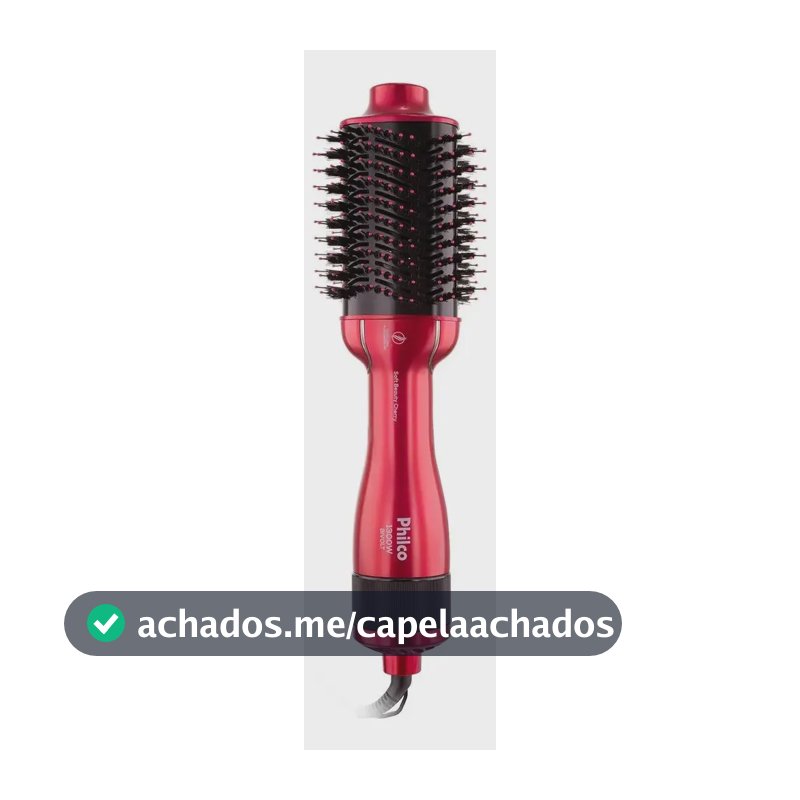 Escova Secadora de Cabelos Soft Beauty Cherry Philco Pec13 1300w 4 em 1 seca, alisa, modela e dá volume