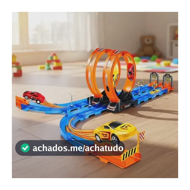 Pista BarrettoImports Corrida Mega Loop Carro Fricção 31pcs Cor Colorido